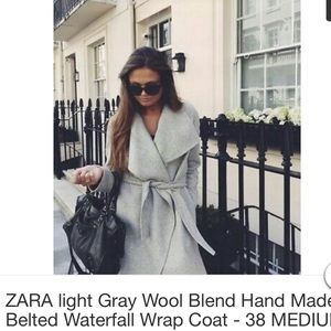 Zara wool belted trench coat